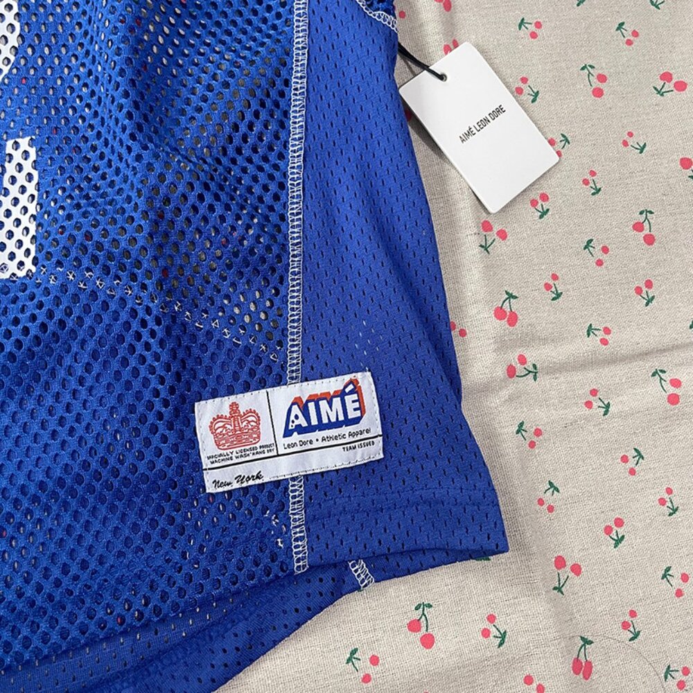 Aime Leon Dore Blue and White Mesh Number 32 Jersey - Picture 4 of 7